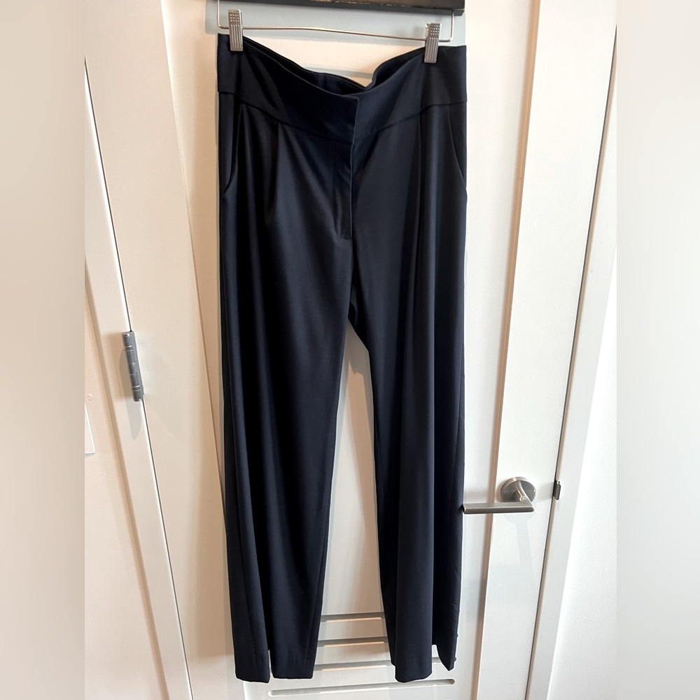 Never worn! Navy Blue Meg trousers. Gorgeous mid-rise straight pant leg trouser
